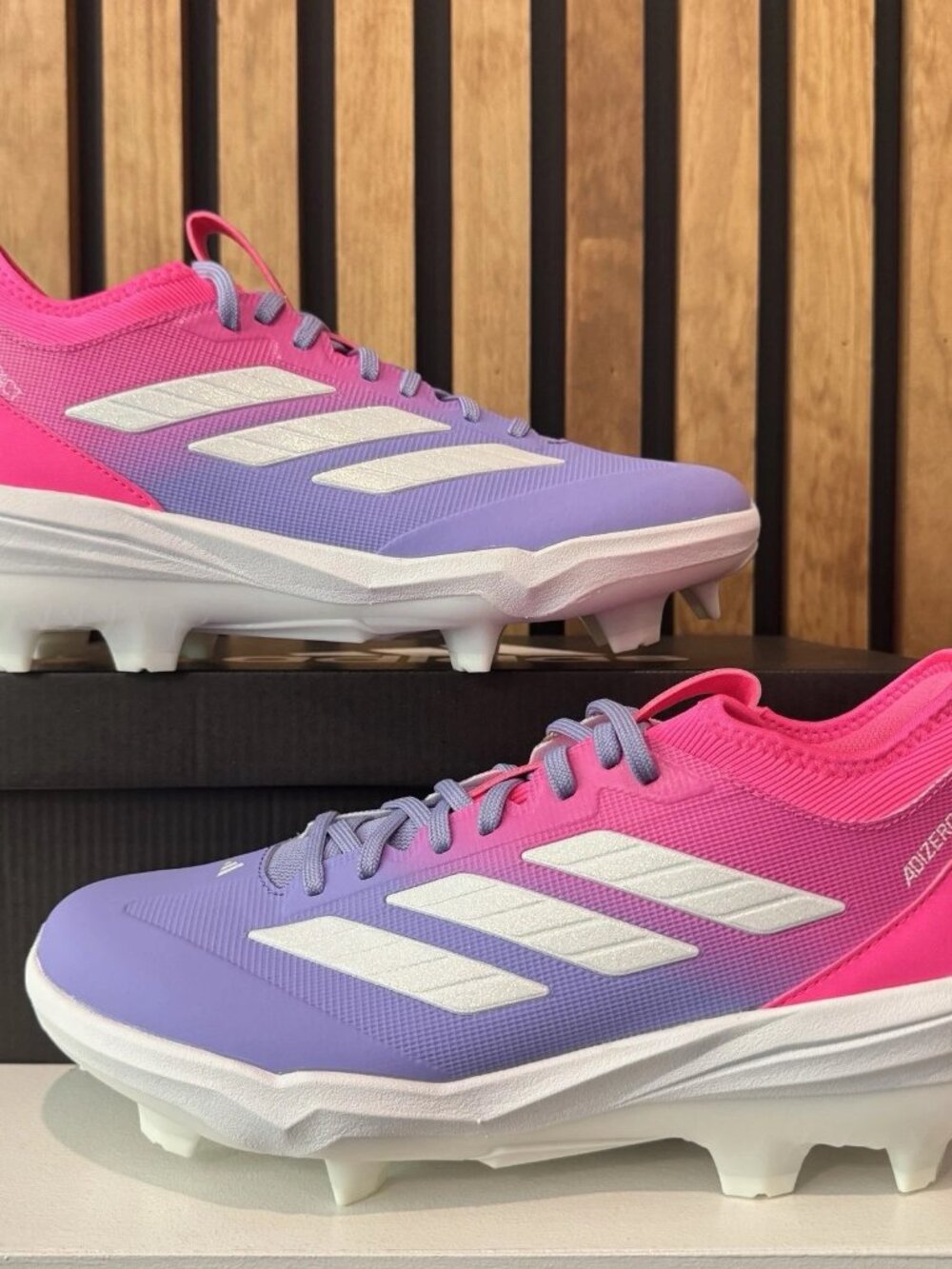 SIZE 9 MENS - adidas adizero Impact TPU Candy Baseball Pink Purple White JR7828